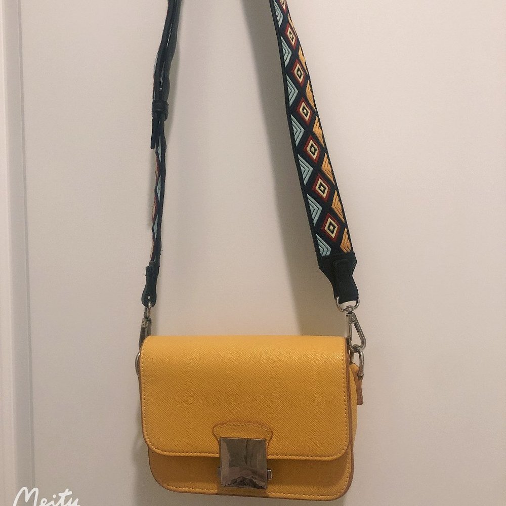 Zara yellow box square bag